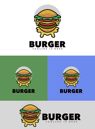 Burger Logo Template bakery burger business character costume logo cute design emblem food graphic hamburger illustration logo orde shop sticker store symbol twicth vector