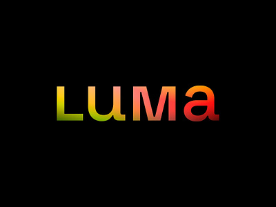 Luma Logotype Design brand identity branding bright custom type custom typeface digital gradient logo influencer light logo logotype luma marketing social media type typography web wordmark