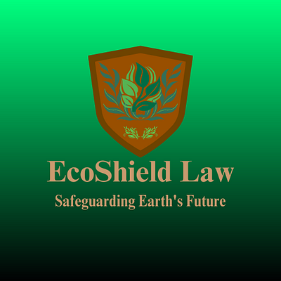 EcoShield Law Safeguarding Earth's Future branding canva environmental design green design legal design logo nature inspired typography