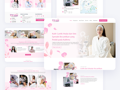 Website For Beauty Clinic Cosmetology Indonesia asian beauty care clinic company cosmetology design digital product design health indonesia landing page profile skin treatment ui uiux ux design web women