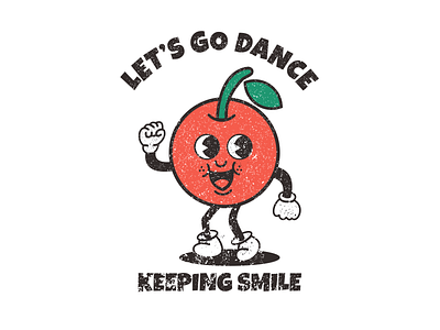 Cherry Logo app branding character cherry dance design fruit graphic design icon illustration logo smile ui ux vector