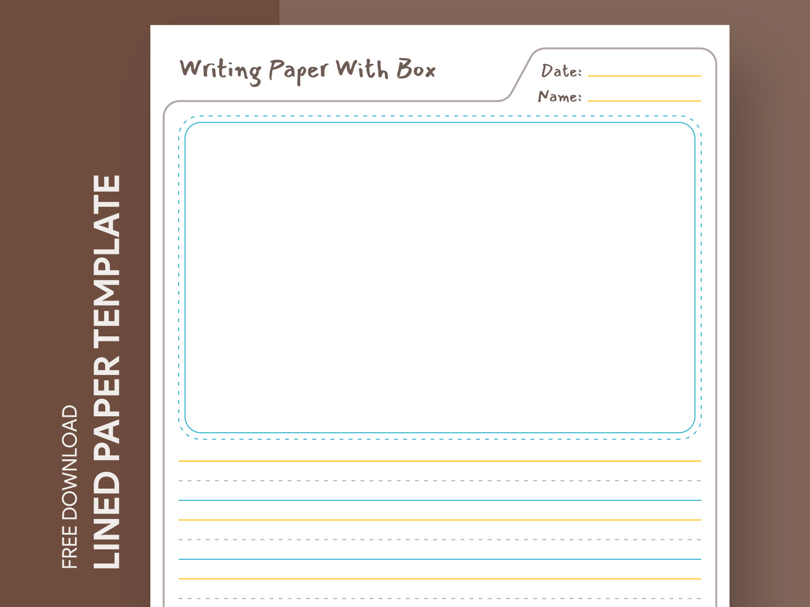 Primary Writing Paper with Picture Box, Journal Template, Lined Writing  Paper