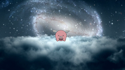 Flying Pig on Clouds 2d animation 3d animation animation graphic design motion graphics