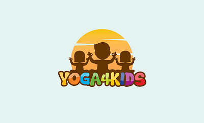 Yoga4Kids Logo child logo kids logo logo logo design yoga logo