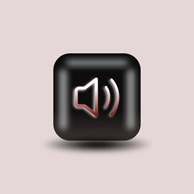 A 3D music app icon design. app branding design graphic design illustration logo typography ui ux vector