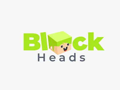 Block Heads logo logo design