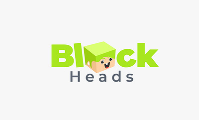 Block Heads logo logo design