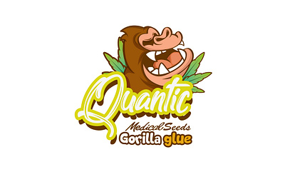 Quantic Logo cartoon logo gorilla logo hemp logo logo mascot logo