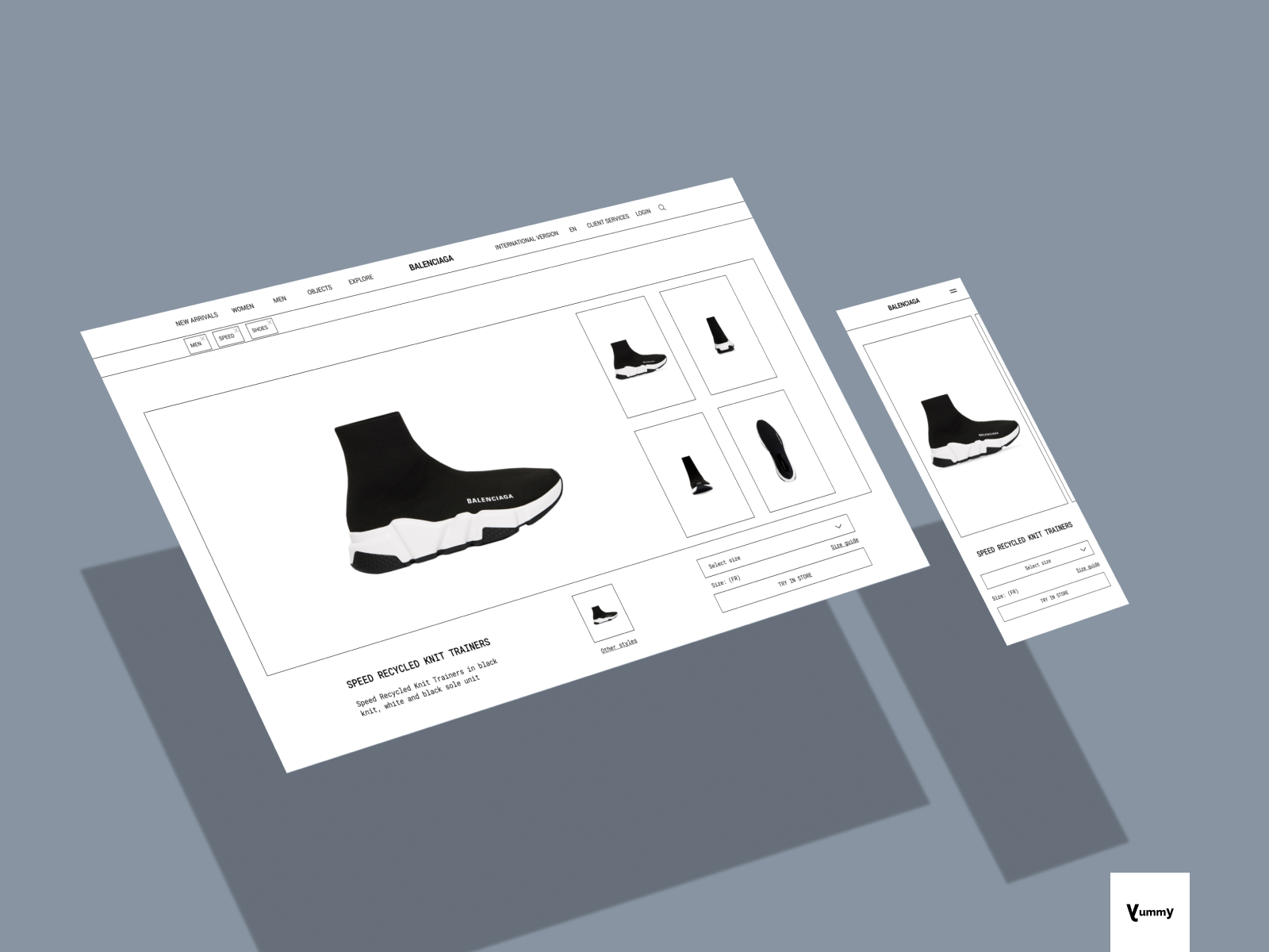 Balenciaga. Speed recycled knit trainers aesthetic animation balenciaga branding commerce e commerce fashion graphic design luxury portfolio shoe showcase