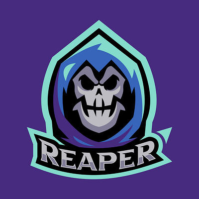 Mascot Logo Grim Reaper character esports game gaming gaming logo ghost graphic design grim grim reaper logo mascot mascot logo reaper skull vector