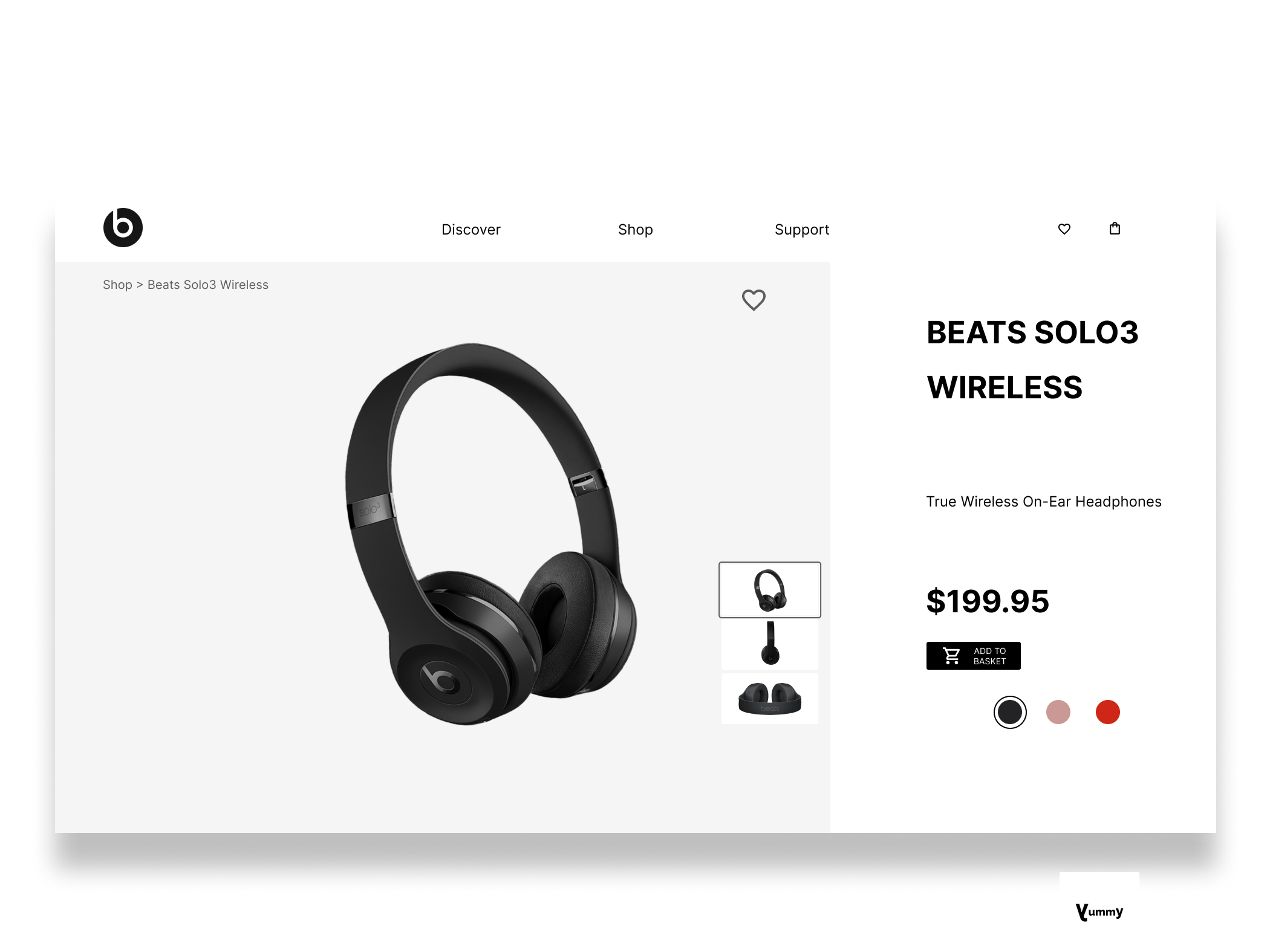 Beats Solo3 Wireless aesthetic beats black design e commerce headphone landingpage minimalistic music simple ui ux white