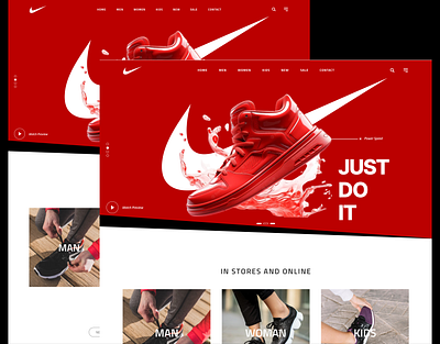 Nike Shoes Website Design branding design figme interactiondesign landing page nike shoes ui uiuix uiux website websiteservice
