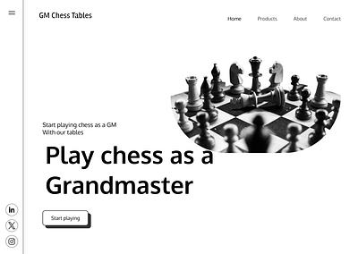 Chess Tables Website(GM Chess Tables)♟️ clean dailyui design minimal ui ux web web design website