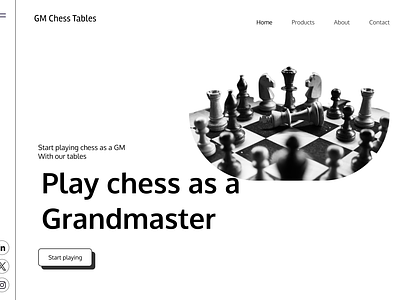 Chess Tables Website(GM Chess Tables)♟️ clean dailyui design minimal ui ux web web design website