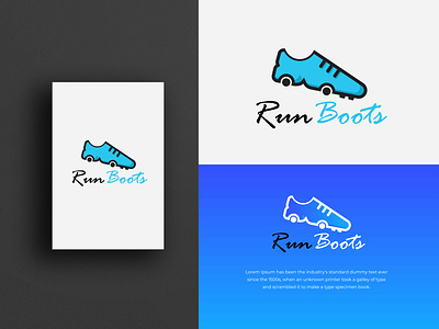 Run Boot logo design. Fast shoe logo. Quick run app apps logo boot branding design fast gradient logo graphic design illustration logo logo design quick run run shoe shoe logo ui