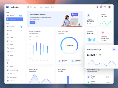 eCommerce Admin admin analytics banner bootstrap chart clean component dashboard design ecommerce figma flat illustration minimal modernize template ui