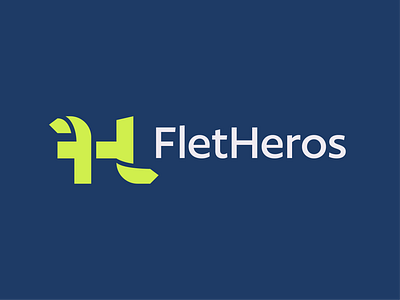 Monogram for FletHeros branding brandmark cargo company designer geomtric graphic design logo logo designer logotype