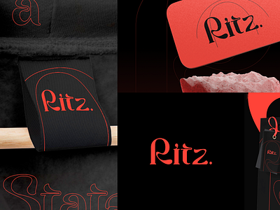 Ritz | Clothing Company Brand Identity adobe illustrator brand brand identity design branddesign branding clothing brand clothing branding clothing logo design fashion branding fashion logo graphic design logo luxury luxury clothing luxury logo packaging design ritz womenswear wordmark