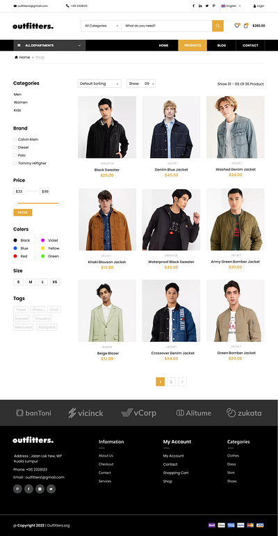 Outfitters - Fashion Website Landing Page branding design figma graphic design illustration landing page ui ux