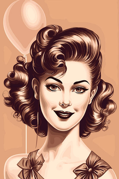 Retro girl design graphic design illustration vector