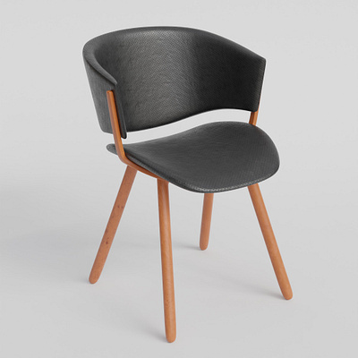 3D Modeling 3d blender chair minimal modeling render wood