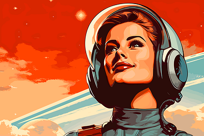 Space tourism design graphic design illustration vector