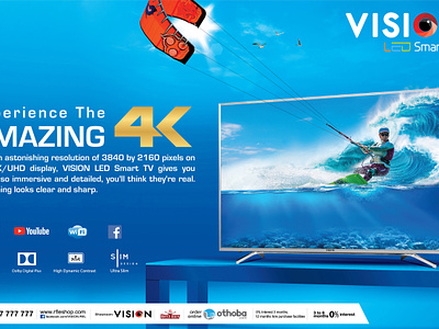 Vision 4K TV Print Ad 4k ad bd concept magazine press print rfl smart television tv vision