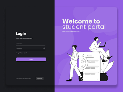 Student Portal Login UI by SaulDesign on Dribbble