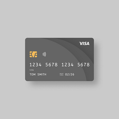 A generic credit card's front view creditcard daily ui design ui ux