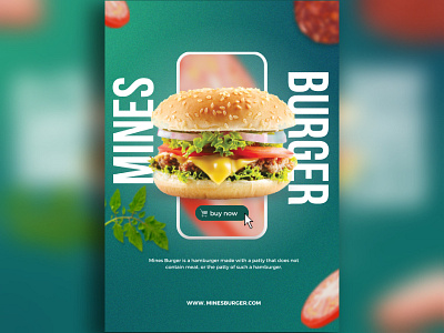 Social Media Creatives for Mines Burger banner branding creatives design graphic design posters socia socialmedia ui