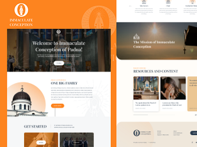 Immaculate Conception graphic design ui user experience website design