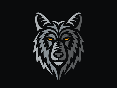 Gray Wolf Logo animal beast brand coyote emblem head hero hunter jackal leader logo mascot predator security sport tattoo team tourism wild wolf