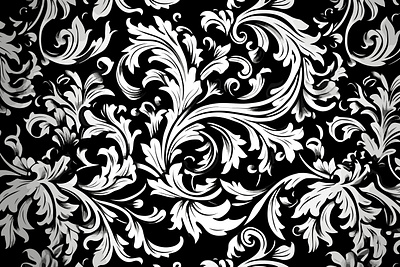 Floral Monochrome pattern design graphic design illustration vector