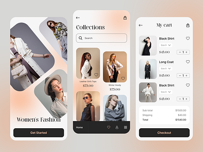 E-commerce App design app application fahion ui design fashion fashion app ui design fashion e commerce app fashion e commerce application marketing marketplace minimal minimal fashion design mobile app design modern app design