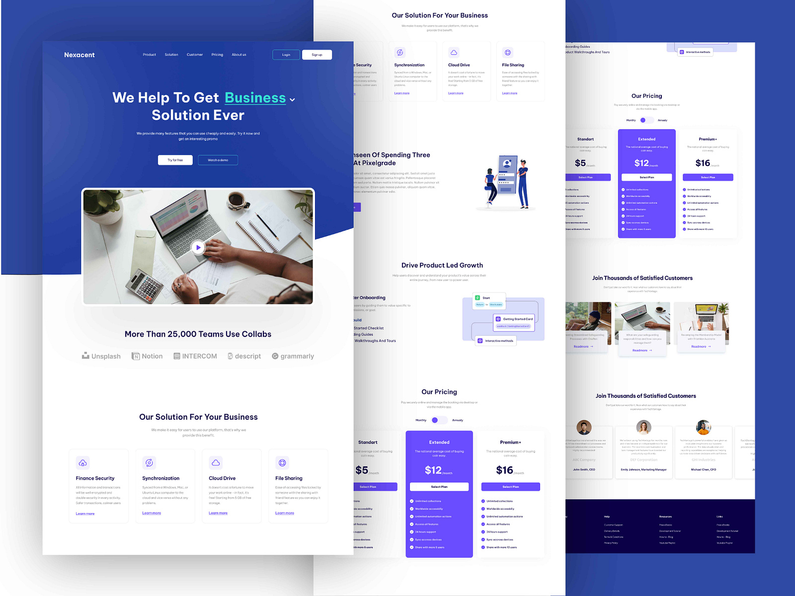 Sass landing page design UI UX. Sass Website Design by Md Emon Sheik ...