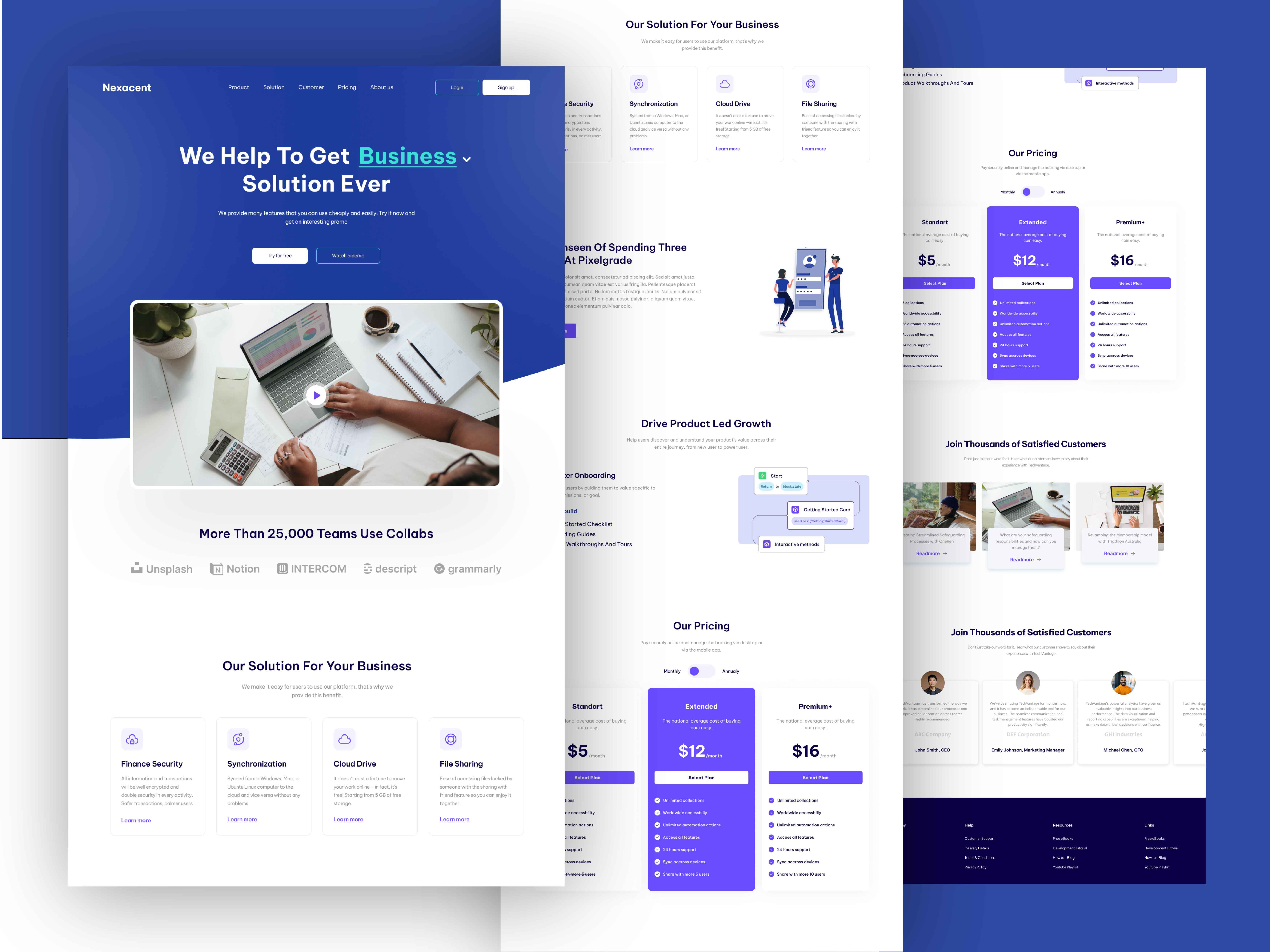 Example of Saas Website Landing Page Uiux Design