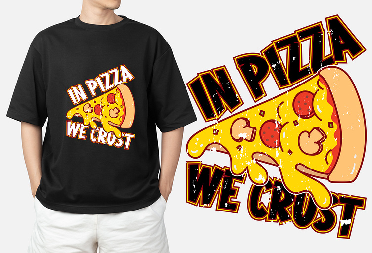 Pizza T-shirt Design | Pizza Shirt Design | Pizza Tee Design by Mousumi ...