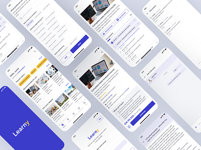 Online Course Mobile App android branding design desktop e learning figma illustration ios logo mobile app online course app product design prototype ui uiux design ux wireframe