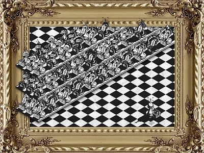 <Supermarché_du Travail/> - The_Pawnies art art direction artwork character design dystopic frame graphic design illustration illustrator nft collection painting pawns shopping street art street artist supermarket the pawnies