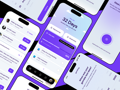 Healthcare Mobile app Good habits Ai Concept ai app branding crypto dashboard design habits healtcare illustration inspiration interface mobile panel platform product product design saas tracker ui ux