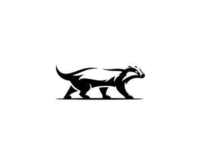 Badger Walk alex seciu animal logo badger badger logo branding predator logo