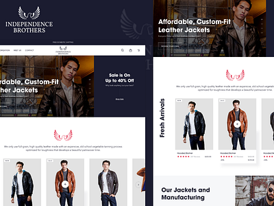 Independance Brothers mockup ui user interface web designing