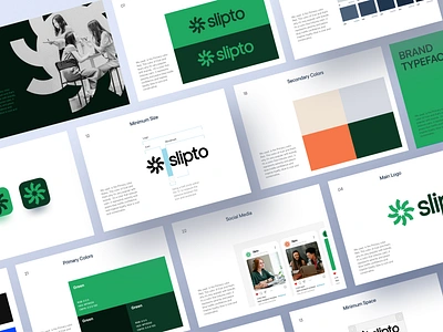 Slipto Brandbook Design ai band design brand design brand guide brand identity brandbook branding branding deck branding guide logo logo design logo designer logo mark marketing minimal modern logo redesign saas styleguide visual identity