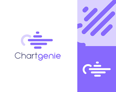 Logo design | Chart Genie 3d app app icon branding chart chart logo chartgenie design genie genie logo graphic design heatmap illustration logo logo design pie purple logo swift charts ui vector