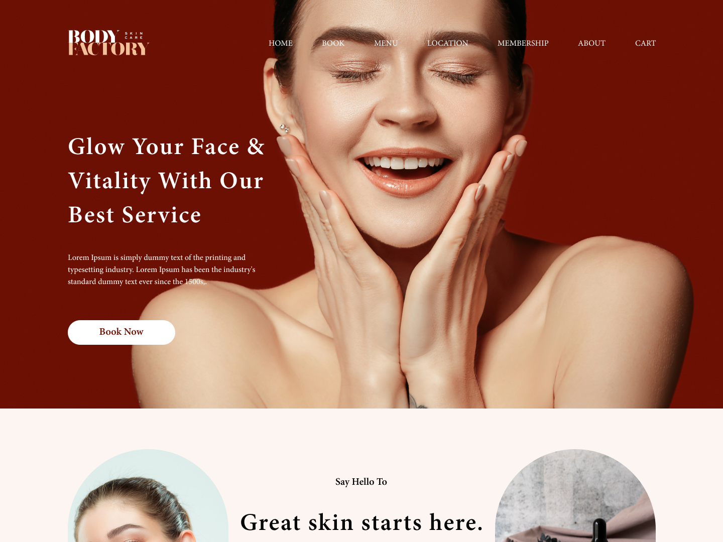 BodyFactory Skin Care site by UIPIXI on Dribbble