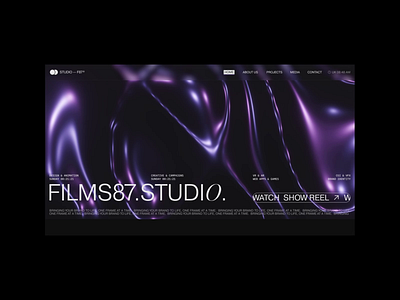 Design Studio — Films87 animation design ui ux web