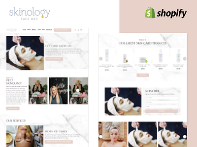 Skinology graphic design shopify ui web website designing