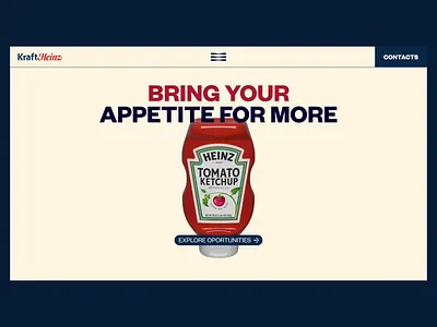 Kraft Heinz Company — website redesign animation design ui ux web