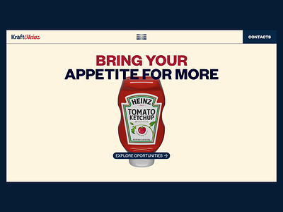 Kraft Heinz Company — website redesign animation design ui ux web