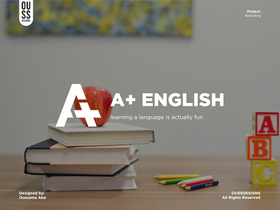 A+ ENGLISH School branding english graphic design learning logo ui